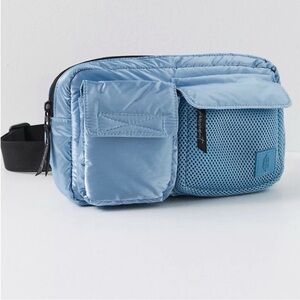 FP Movement Courtside Cargo Sling Bag
Ice Blue Metallic Belt Fanny Purse NWOT